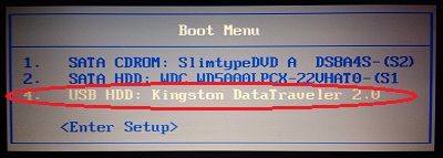 boot menu