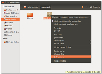 HJ-Split no Ubuntu 12.10