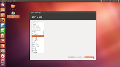 Criando as três partições no Ubuntu 12.04