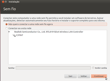 Criando as três partições no Ubuntu 12.04