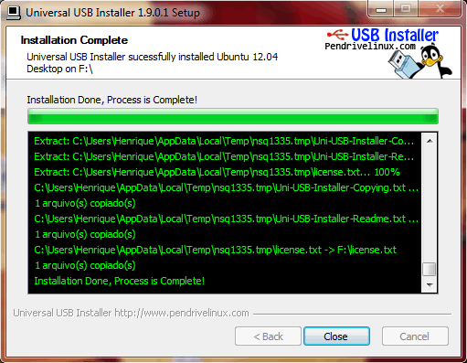 Universal USB Installer: Experimentando ou Instalando o Ubuntu 12.04 via pendrive Universal USB Installer: Instalando o Ubuntu 12.04 através de um pendrive