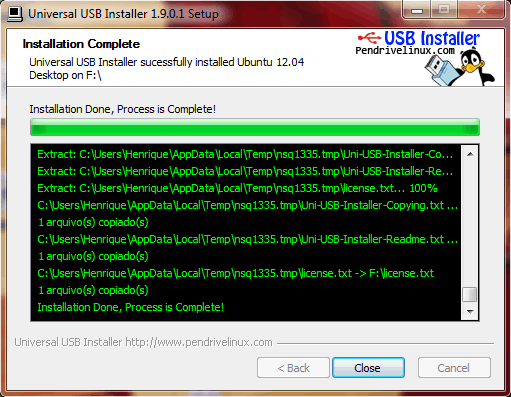 Universal USB Installer: Instalando o Ubuntu 12.04 através de um pendrive