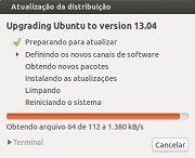 Atualização do Ubuntu 12.10 para 13.04