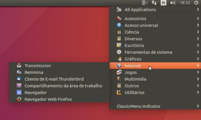 classicmenu aplicativos