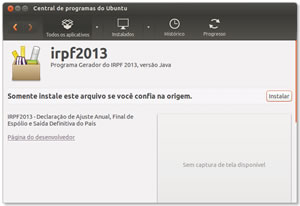 Declaração de Imposto de Renda Pessoa Física 2013