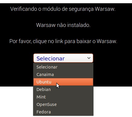 selecionar sistema