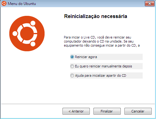 Menu do Ubuntu no Windows 7