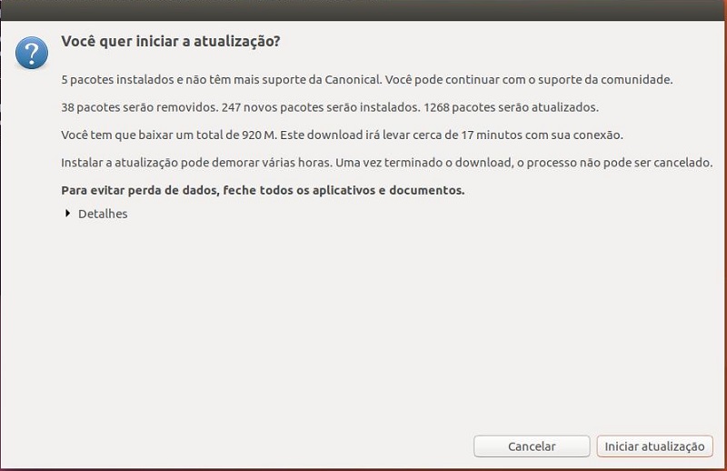 inicia atualiza