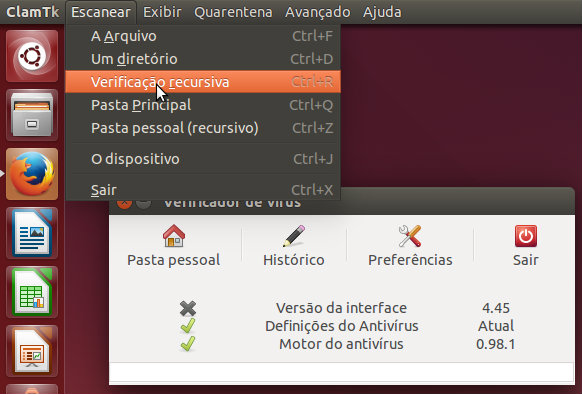 Varredura de Vírus no Ubuntu 14.04