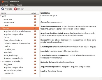BleachBit no Ubuntu 12.10