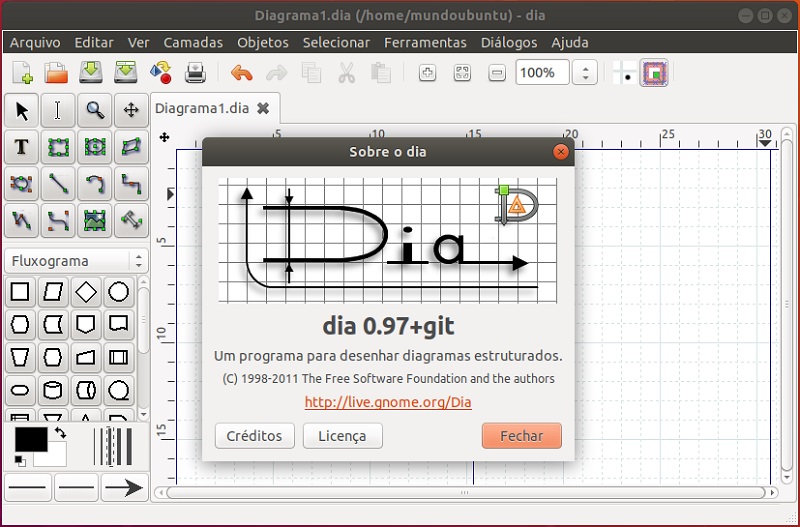 Crie rapidamente Fluxogramas/Diagramas com o aplicativo Dia Diagram Editor  - Mundo Ubuntu