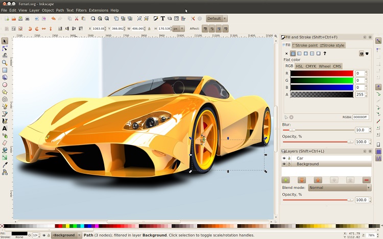 inkscape carro